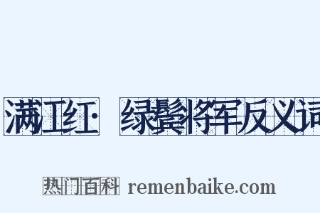 满江红·绿鬓将军反义词是什么意思的图片
